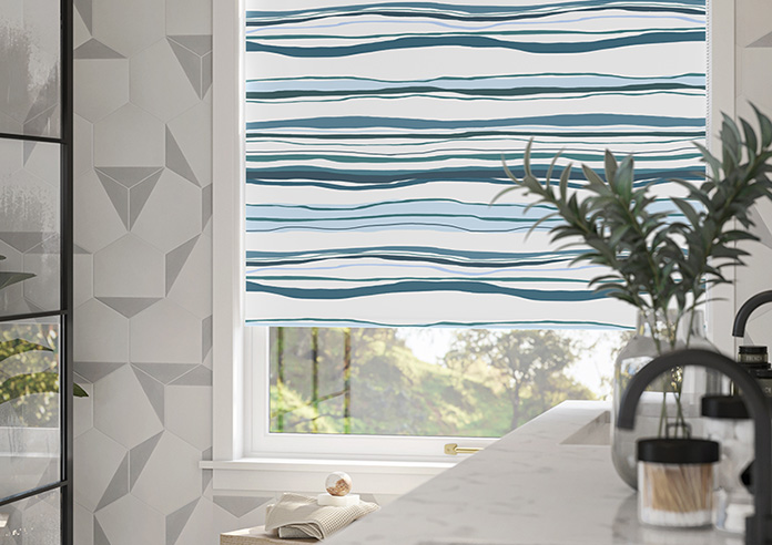 Seaside Waves, Blue - Twist&Fit Roller Blind - Image 5